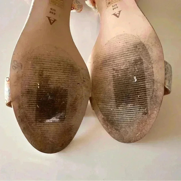 Anthropologie Floral Tie Up Heels Women’s size 8 Balletcore Boho Wedding Formal - Picture 14 of 14